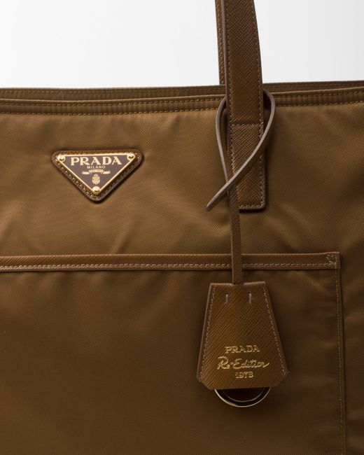 Grand Cabas Re-Edition 1978 En Re-Nylon Et Cuir Saffiano Prada en coloris Natural