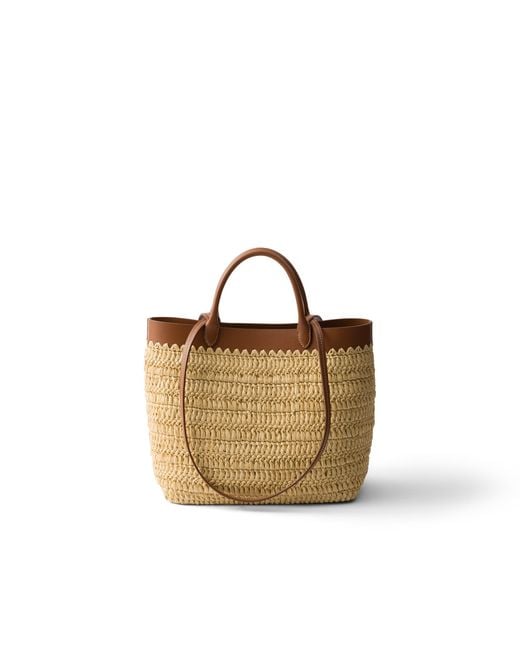 Borsa Shopping Small di Prada in Metallic