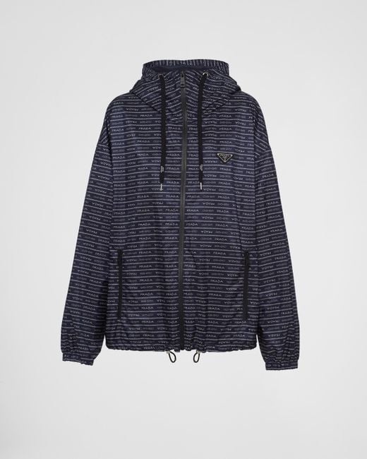 Prada Blue Re-nylon Blouson Jacket