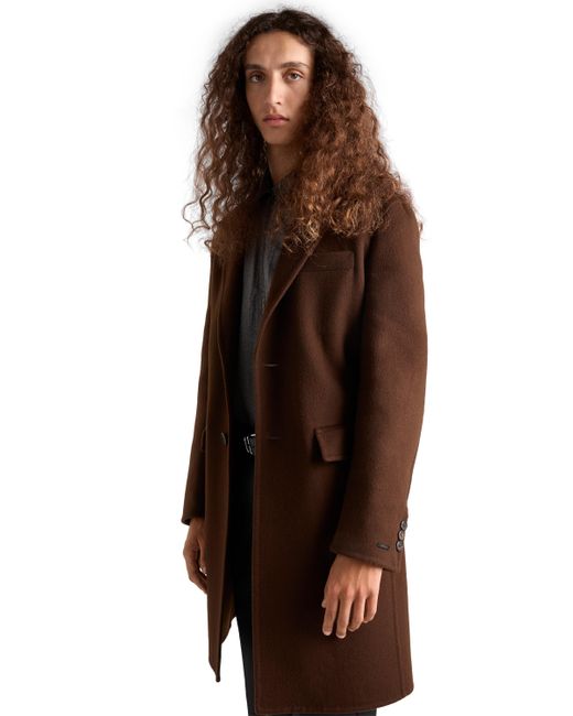 Abrigo De Cachemir De Cruzado Simple, Hombre, Talla Prada de hombre de color Brown
