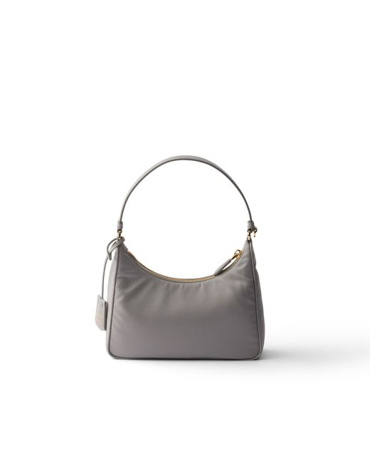 Prada Gray Re-Edition 2005 Re-Nylon And Saffiano Mini Bag