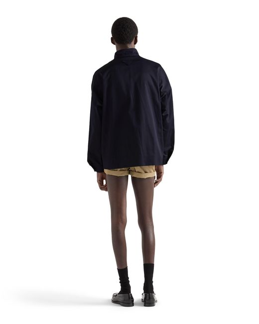 Prada Blue Cotton Blouson Jacket for men