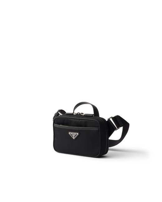 Prada Black Re-Nylon And Saffiano Leather Shoulder Bag for men