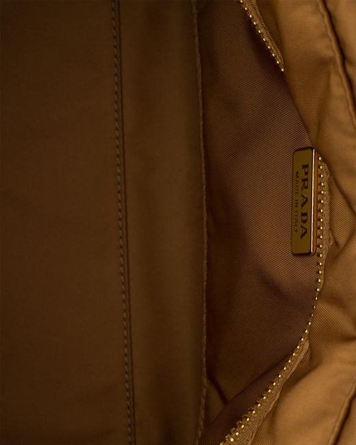 Prada Brown Explore Medium Re-Nylon Shoulder Bag With Flap
