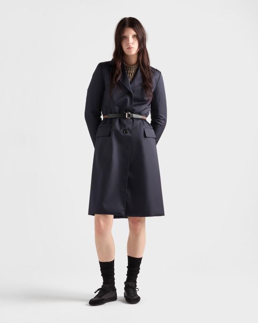 Prada Women's Blue Re-Nylon Raincoat