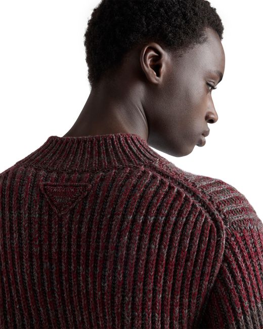 Prada Purple Wool And Cashmere Sweater for men
