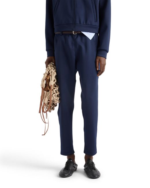 Prada Blue Technical Fleece Pants for men