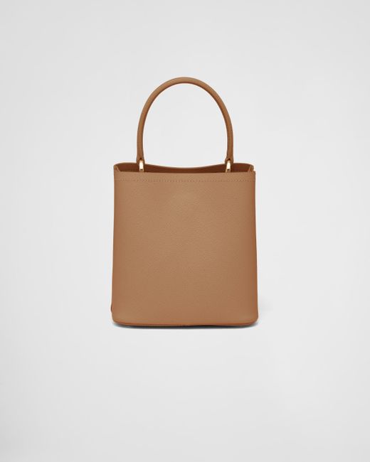 Prada Natural Small Saffiano Leather Panier Bag
