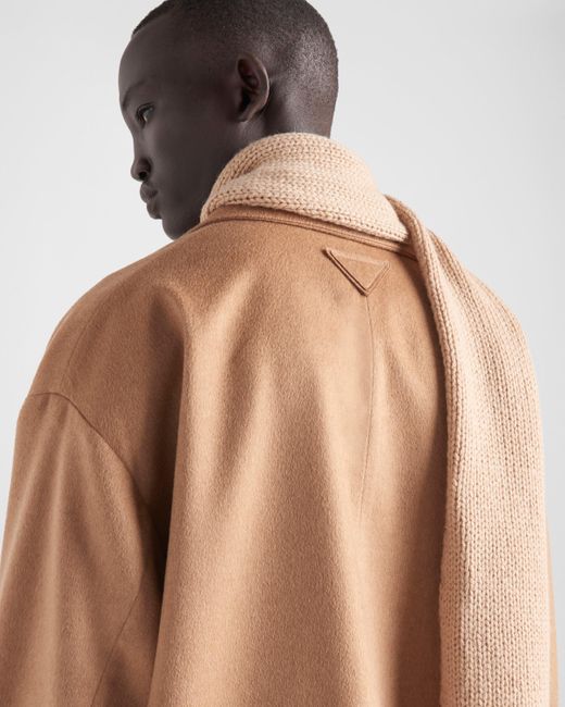 Manteau En Poil De Chameau Prada pour homme en coloris Neutre Lyst
