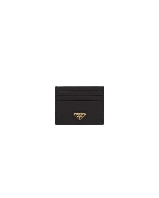 Prada White Saffiano Leather Card Holder