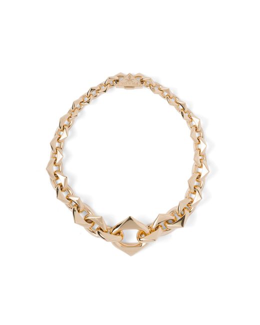 Collar Eternal De Oro Amarillo, Mujer Prada de color Metallic