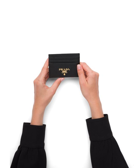 Prada White Saffiano Leather Card Holder