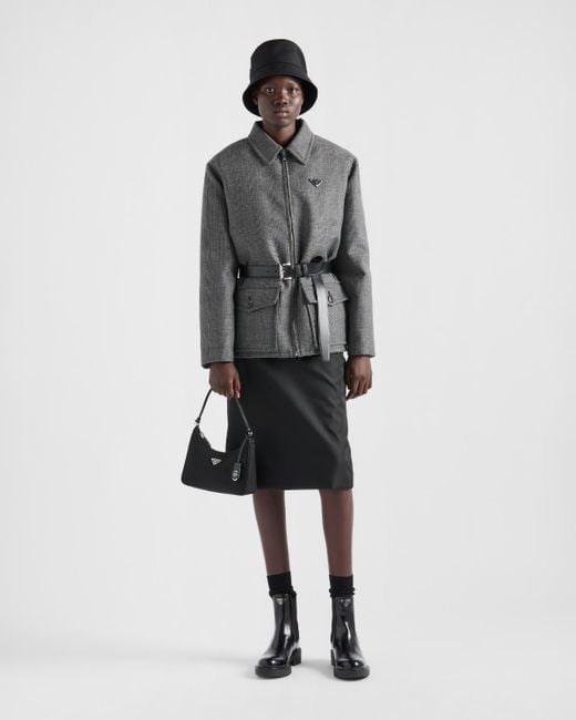 Mini Sac Porté Épaule Re-Edition Prada en coloris Black