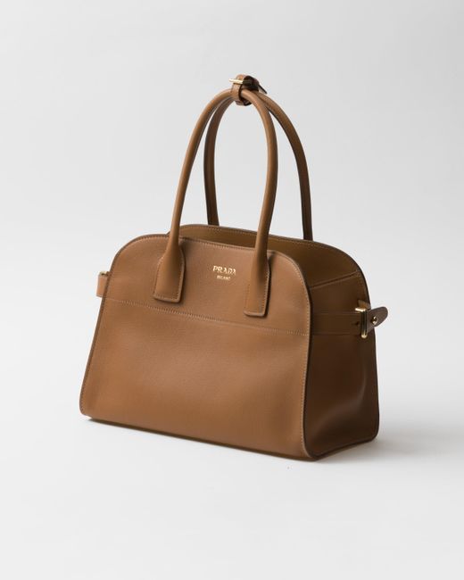Prada Brown Medium Leather Tote Bag