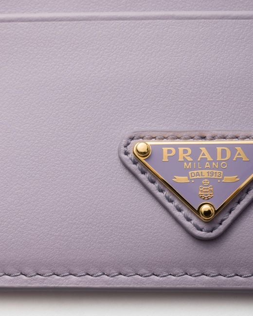 Prada Purple Leather Card Holder