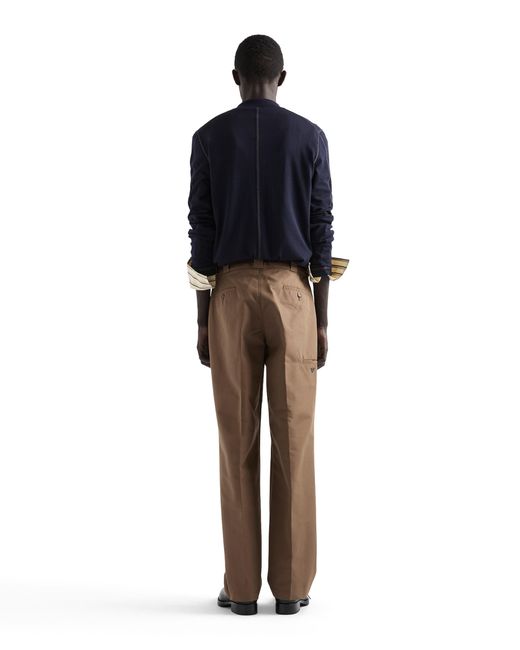 Prada Brown Technical Canvas Pants for men
