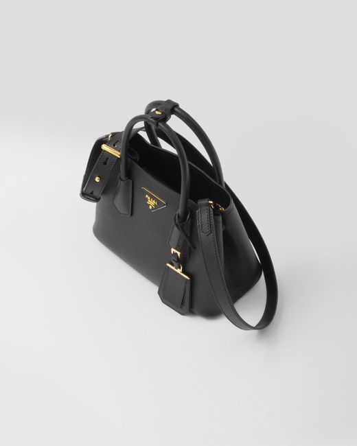 Prada Black Double Saffiano Leather Mini Bag