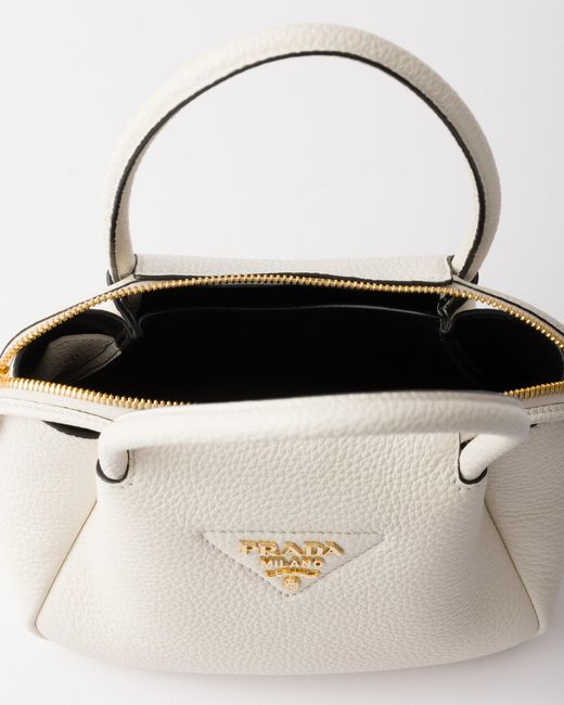 Prada White Liaison Mini Leather Handbag