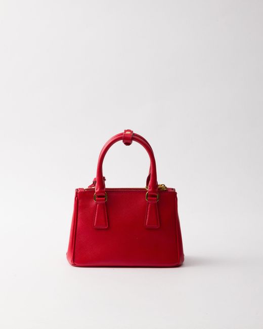 Borsa Galleria Micro di Prada in Red