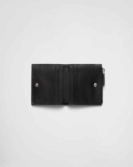 Prada Black Small Leather Wallet for men