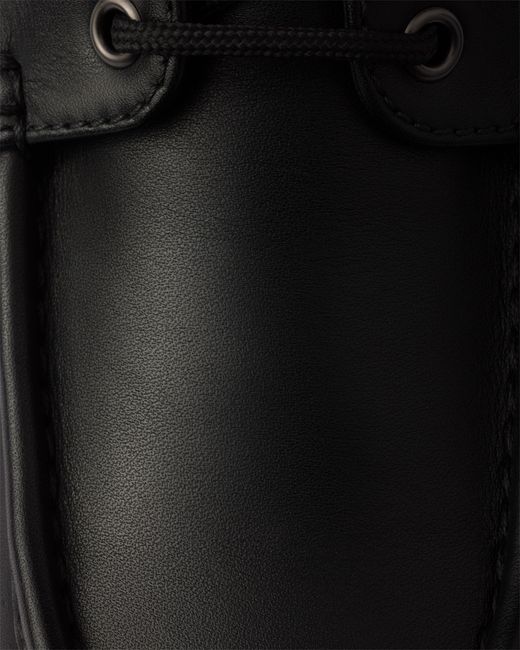 Prada Black Laced Leather Booties for men