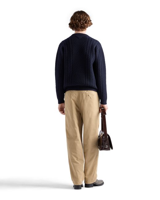 Pantalones Con Logo Triangular Prada de hombre de color Natural