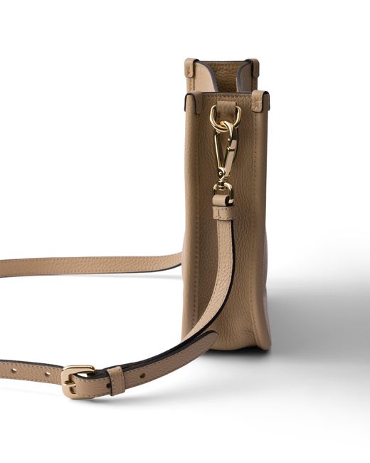 Prada Natural Mini Leather Shoulder Bag