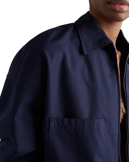 Prada Blue Poplin Blouson Jacket