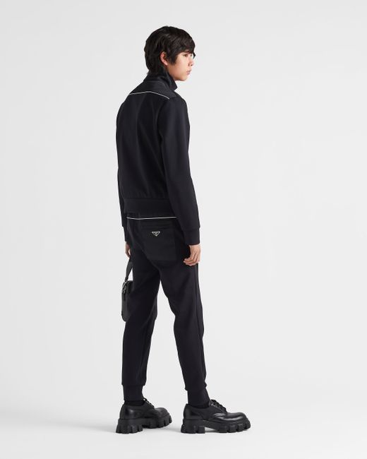 Prada Black Sweatpants With Re-Nylon Details for men