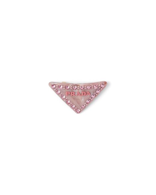 Prada Pink Plexiglass Hair Clip