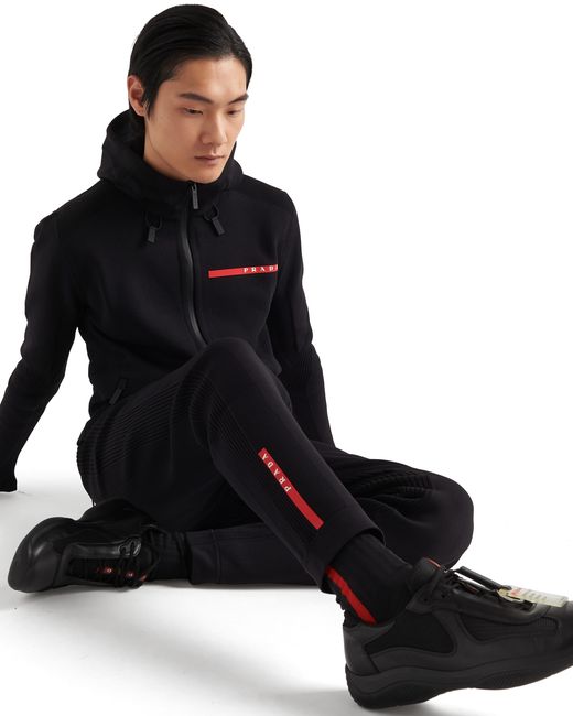 Prada Blue Technical Fabric Pants for men