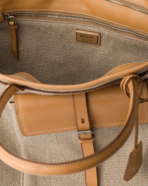 Borsa Shopping Bonnie di Prada in Natural da Uomo