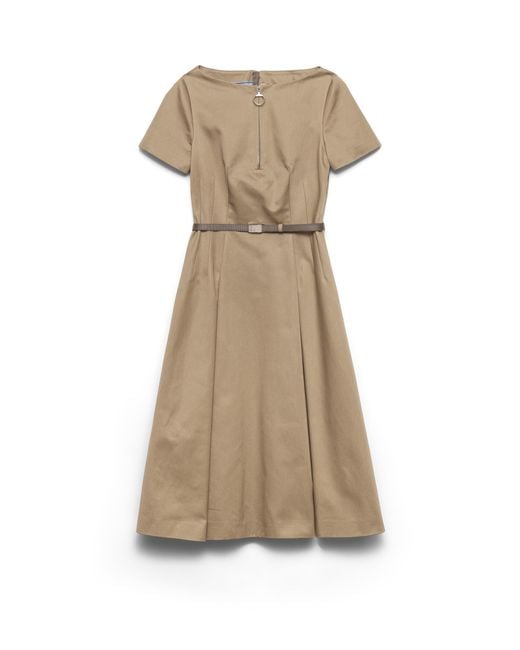 Prada Natural Chino Zipper Dress