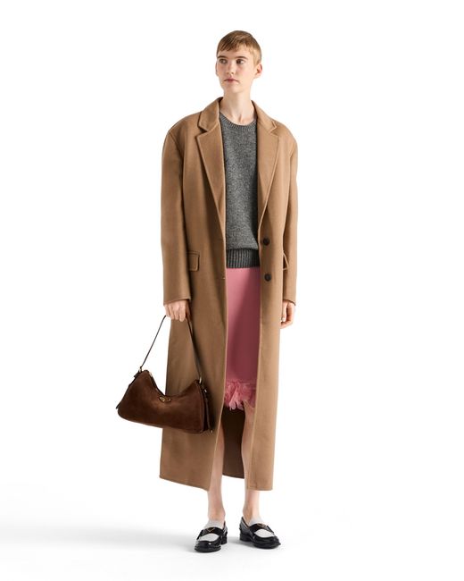 Borsa A Spalla Aimée Media di Prada in Brown