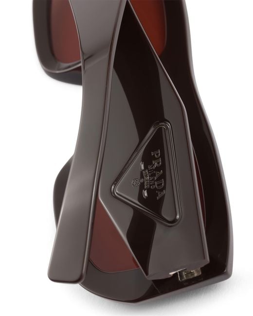 Prada Pink Sunglasses With Triangle Logo