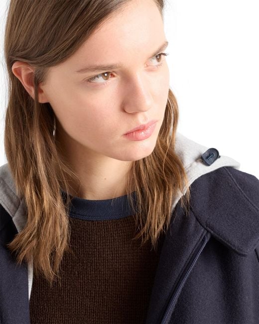 Prada Brown Cashmere Crew-Neck Sweater, Dark
