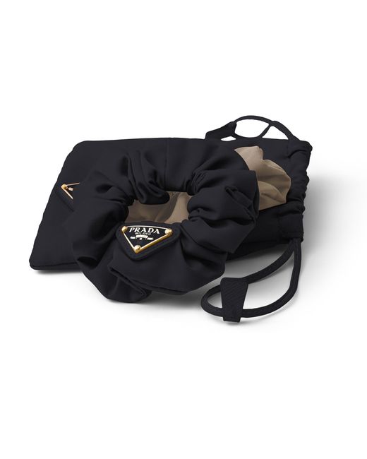Prada White Re-Nylon Hair Bands, /Cameo