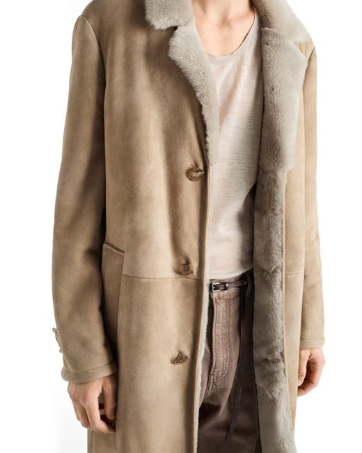 Prada Natural Shearling Coat for men