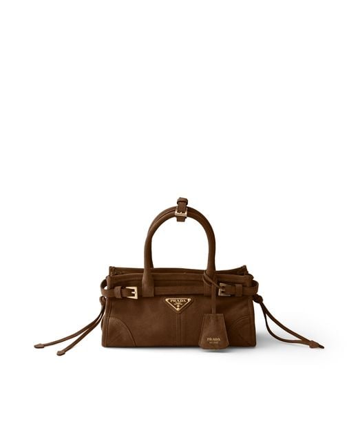 Prada Brown Bonnie Suede Mini Handbag