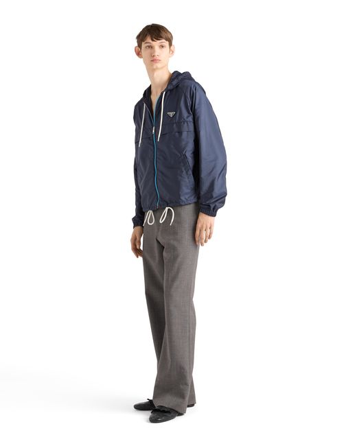 Prada Blue Re-Nylon Blouson Jacket for men