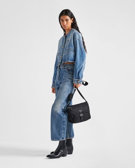 Borsa A Spalla Re-Nylon Con Logo di Prada in Black