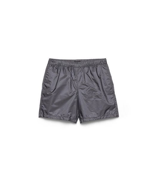 Prada Gray Re-Nylon Swim Trunks for men