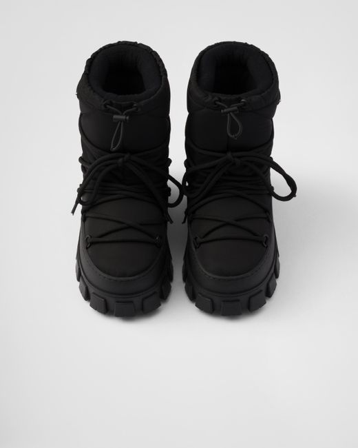 Prada Black Winter Nylon Platform Boots