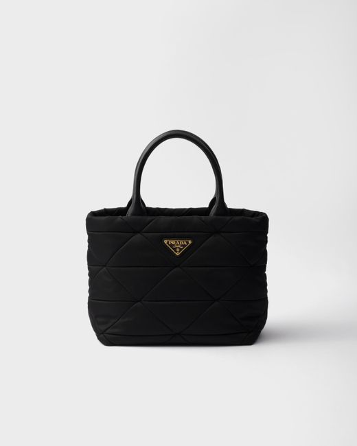 Prada Black Small Padded Re-Nylon Tote