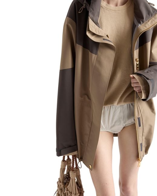 Prada Natural Technical Fabric Blouson Jacket