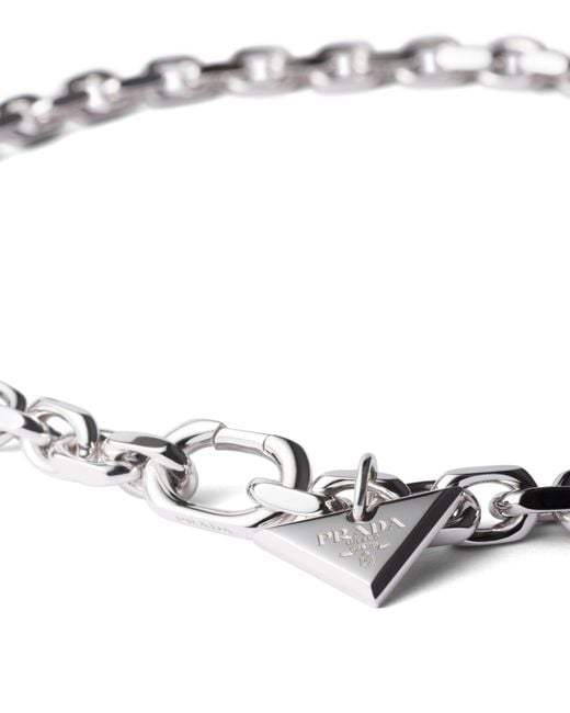 Collier Chaîne En, Homme Prada pour homme en coloris Metallic