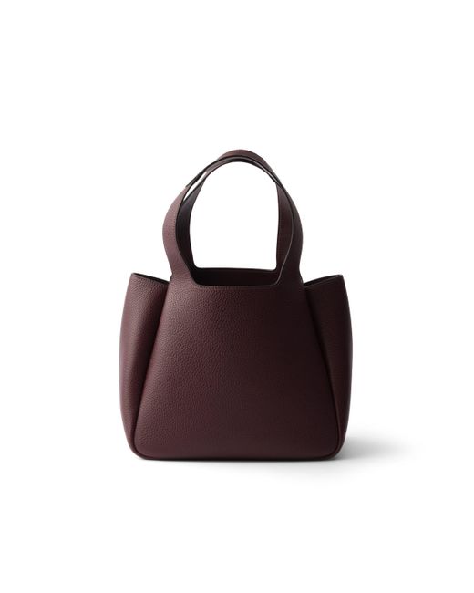 Prada Purple Liaison Small Leather Tote Bag