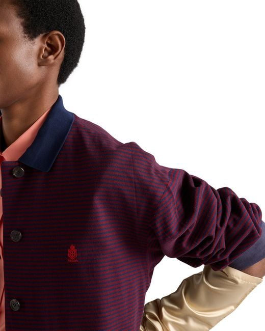 Prada Purple Piqué Blouson Jacket