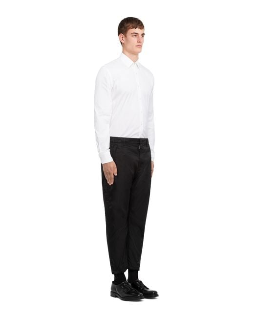 Prada Black Re-Nylon Trousers for men