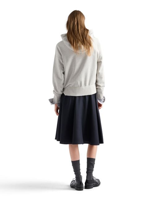 Prada Blue Light Mohair Skirt